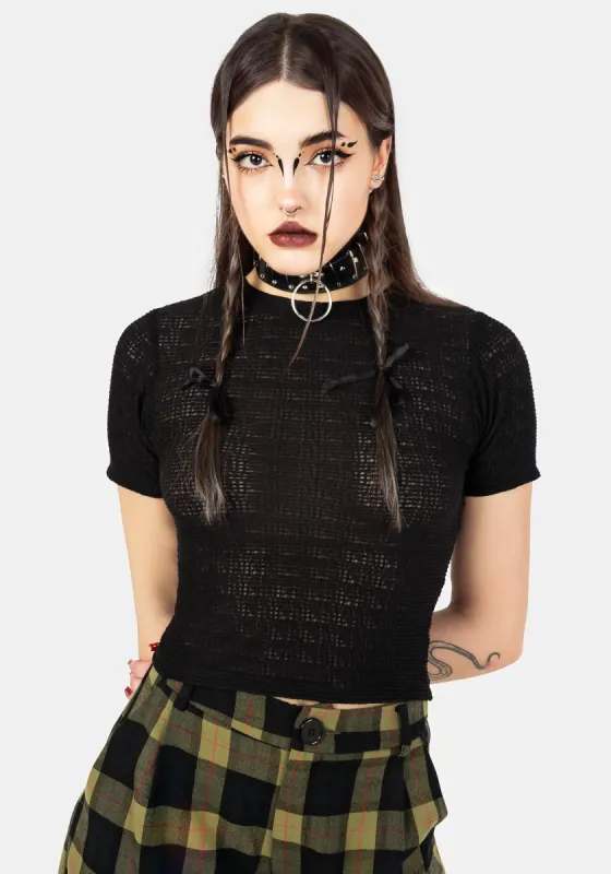 Elissa Textured Jersey Tee sold by Disturbia