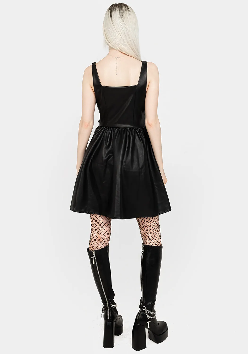 Opium Faux Leather Mini Dress sold by Disturbia product image thumbnail 4