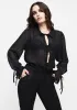 Evelyn Sheer Ruffle Blouse sold by Disturbia