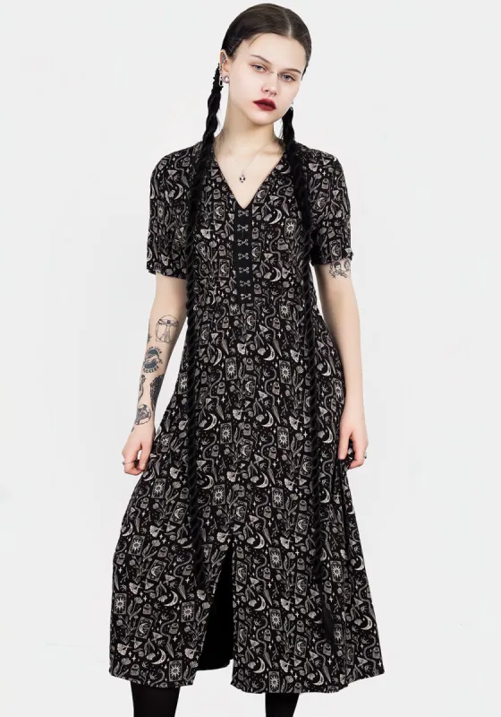 Craft V-neck Midi Dress sold by Disturbia