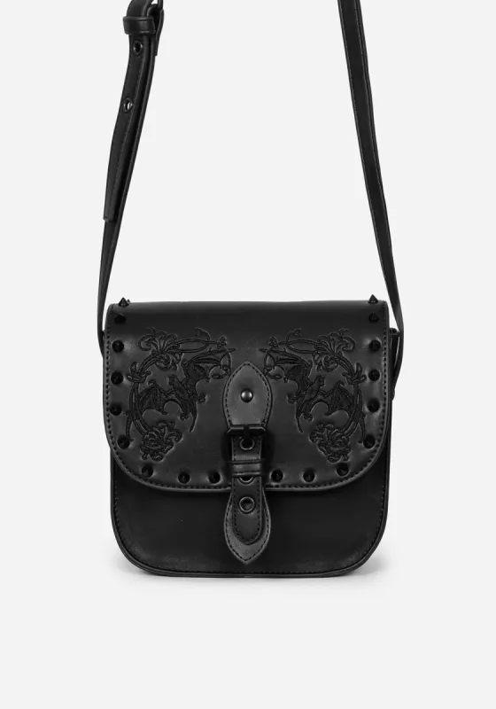 Penumbra Embroidered Mini Satchel Bag sold by Disturbia