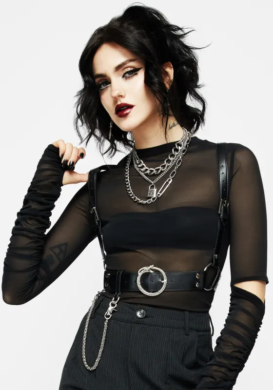 Kaliya Snake Chain Harness sold by Disturbia