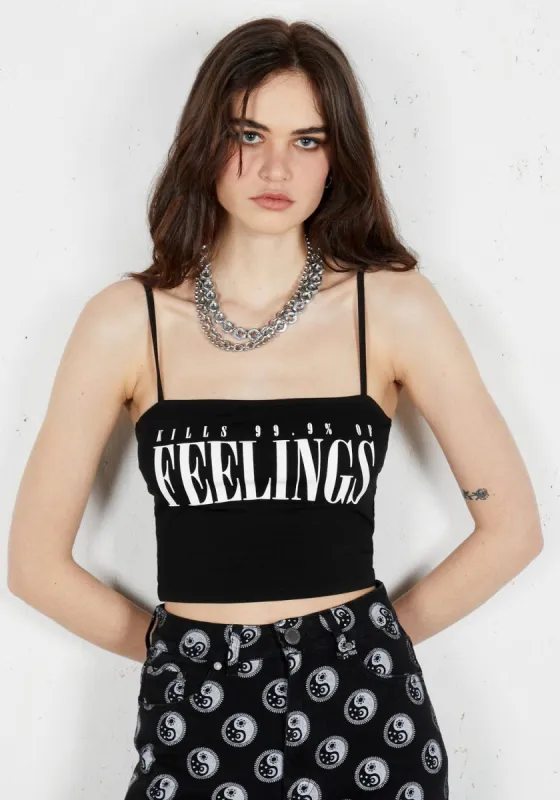 Feelings Spaghetti Strap Crop Top made by Disturbia