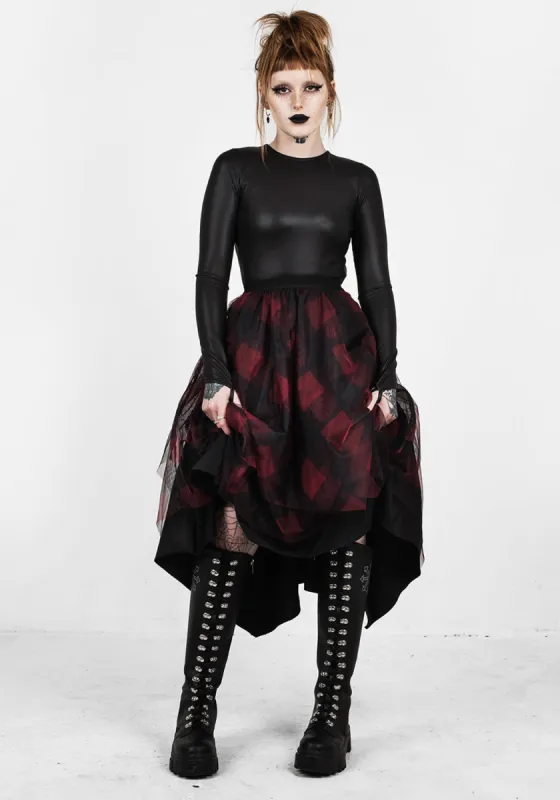CIRQUE LAYERED TULLE MIDI SKIRT sold by Disturbia