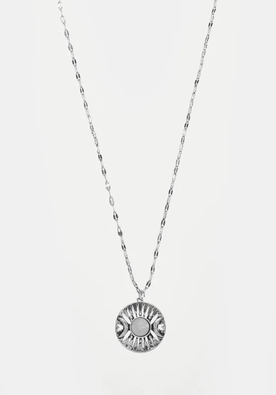 GODDESS TRIPLE MOON MOONSTONE PENDANT NECKLACE sold by Disturbia