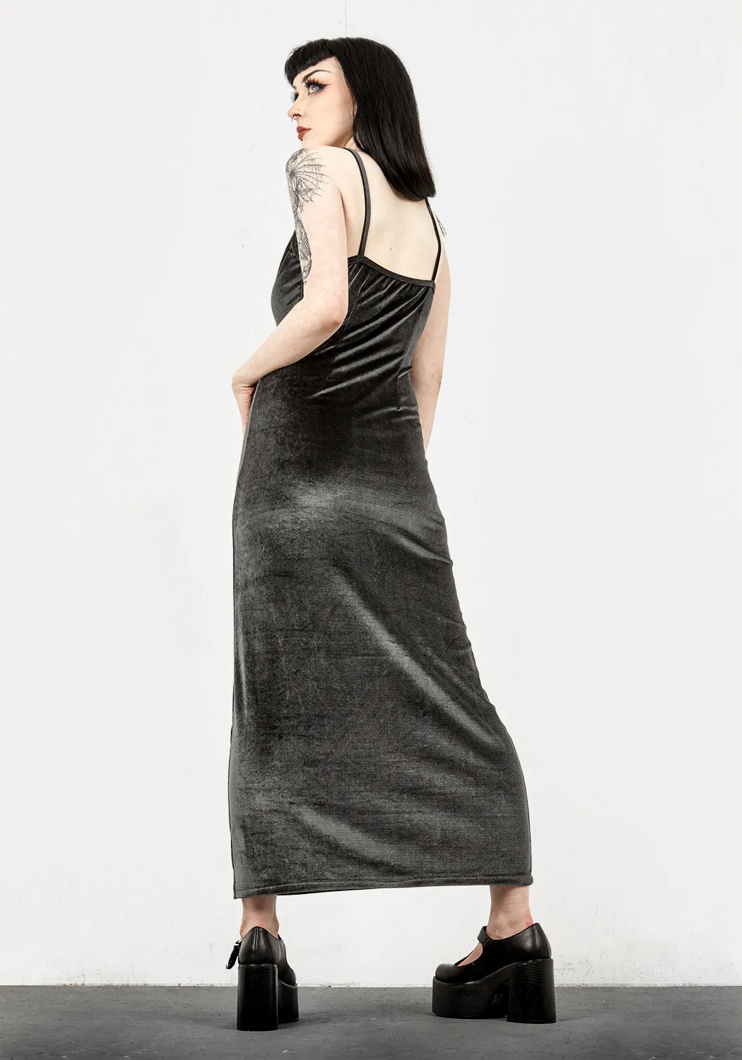 Gabrielle Velvet Midi Slip Dress sold by Disturbia product image thumbnail 5