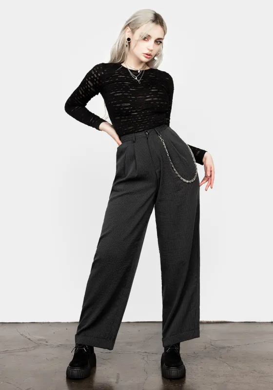 DANDY STRIPED TROUSERS WITH CHAIN sold by Disturbia