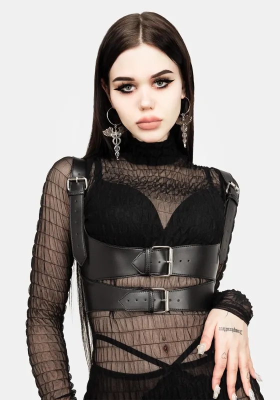 Exorcism Double Belt Harness sold by Disturbia