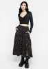 Sickle Moon Side Split Midi Skirt sold by Disturbia