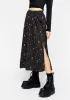 Sickle Moon Side Split Midi Skirt sold by Disturbia
