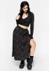 Sickle Moon Side Split Midi Skirt sold by Disturbia