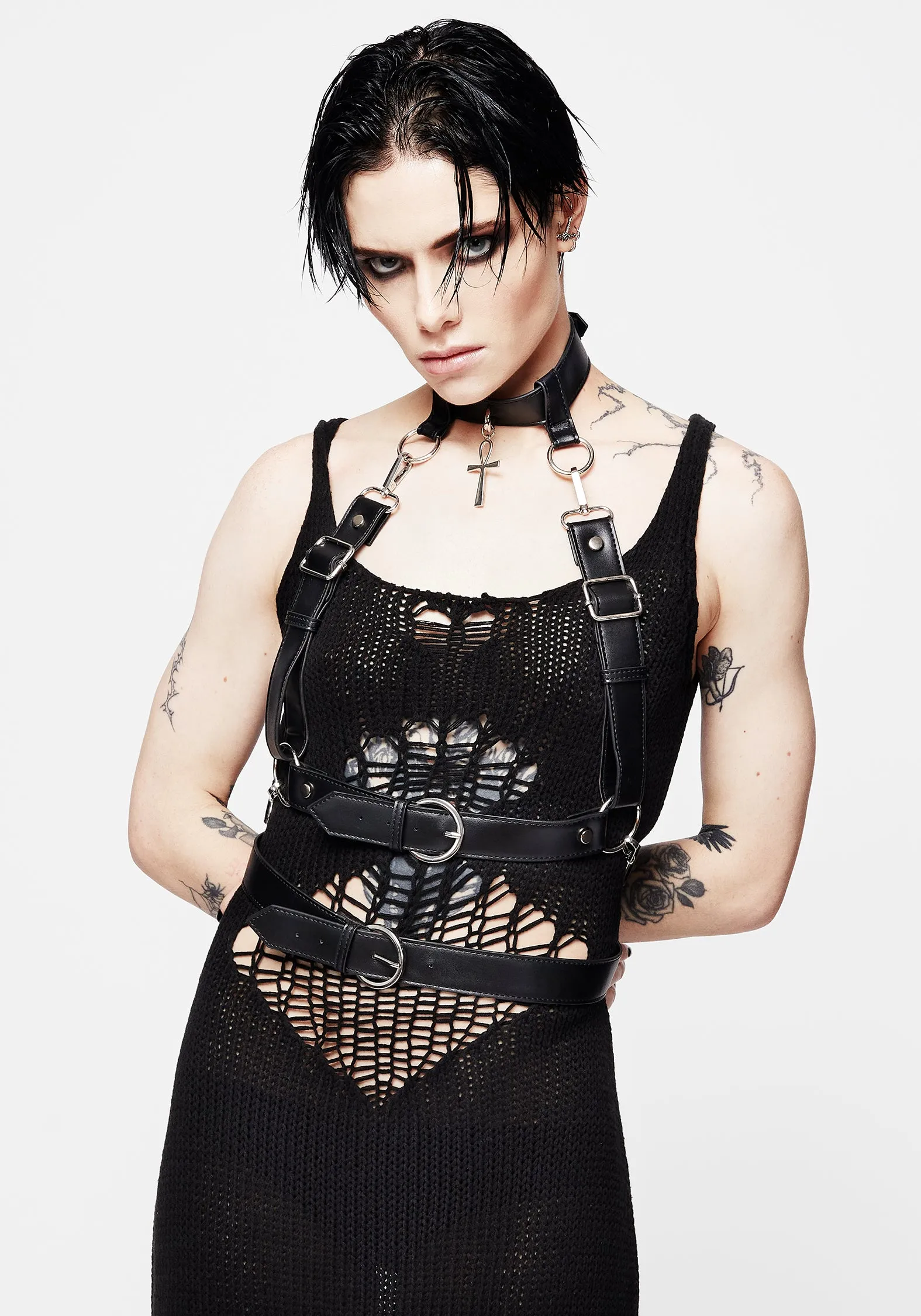 Neith Ankh Choker Harness sold by Disturbia product image thumbnail 5