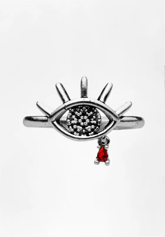 BLEEDING EYE CZ RING sold by Disturbia