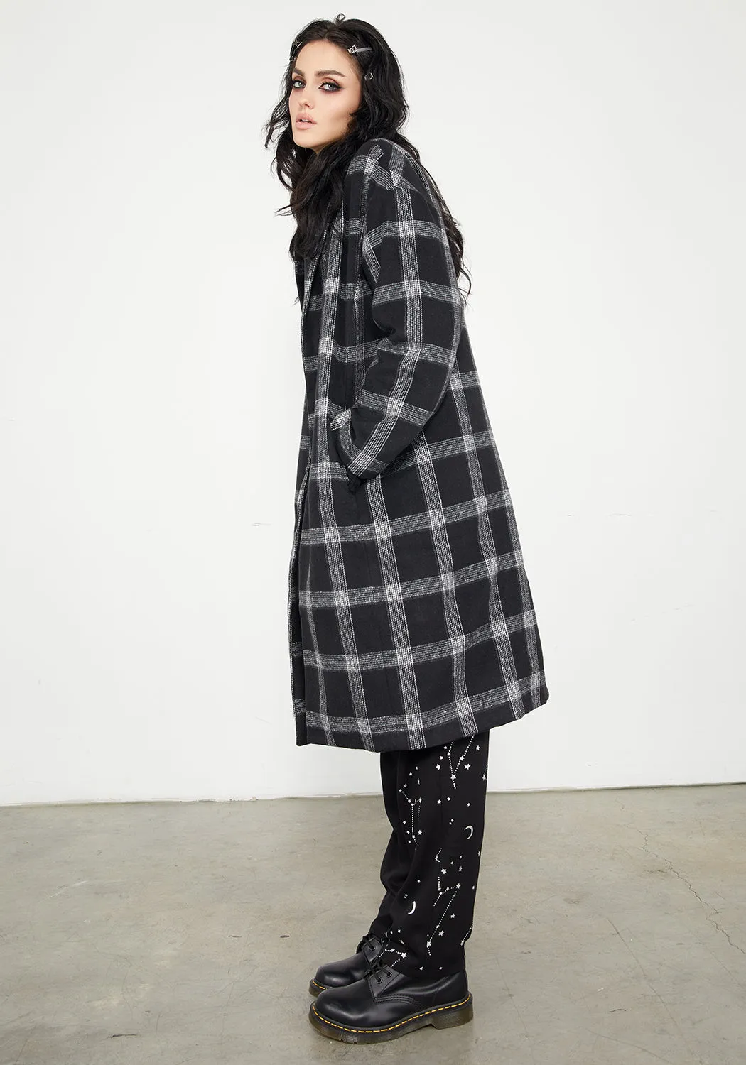 Effy Plaid Duster Coat sold by Disturbia product image thumbnail 5