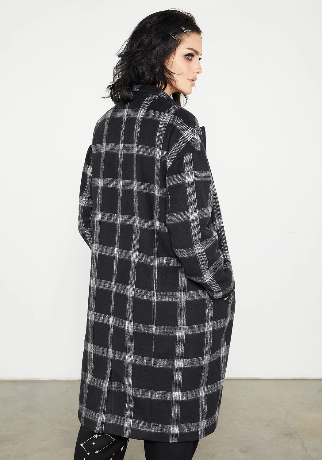 Effy Plaid Duster Coat sold by Disturbia product image thumbnail 4