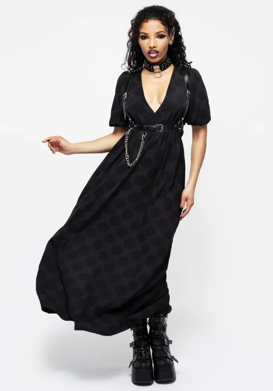 Arachnida Bouffant Sleeve Maxi Dress sold by Disturbia