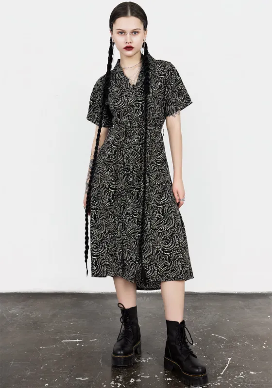 Tendril Midi Shirt Dress sold by Disturbia