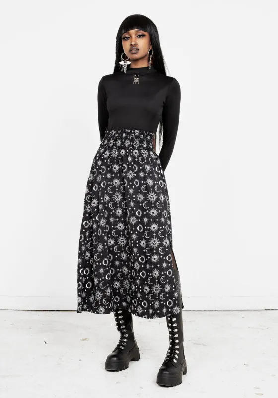 MOONBEAM MIDAXI SKIRT sold by Disturbia