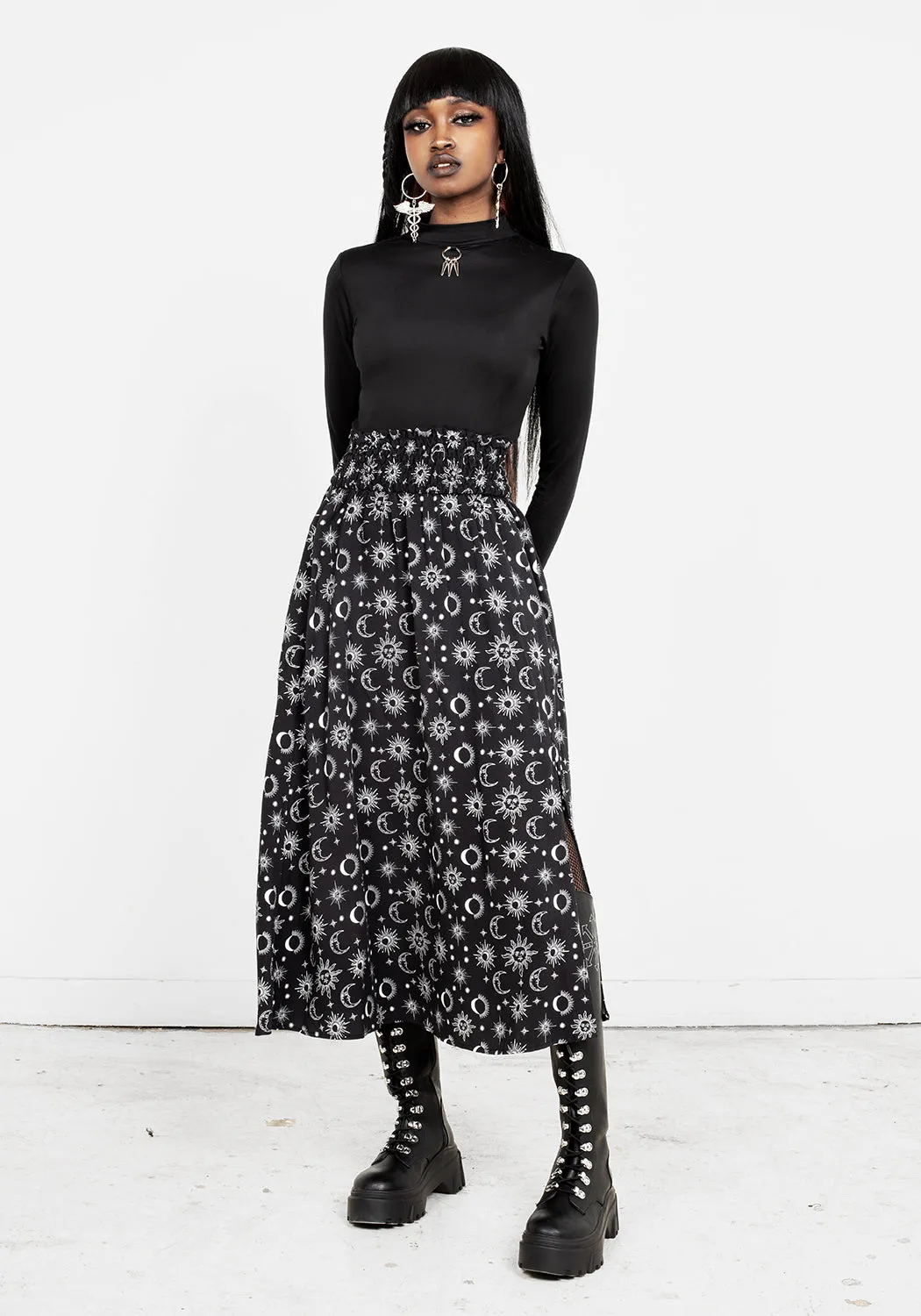 MOONBEAM MIDAXI SKIRT sold by Disturbia