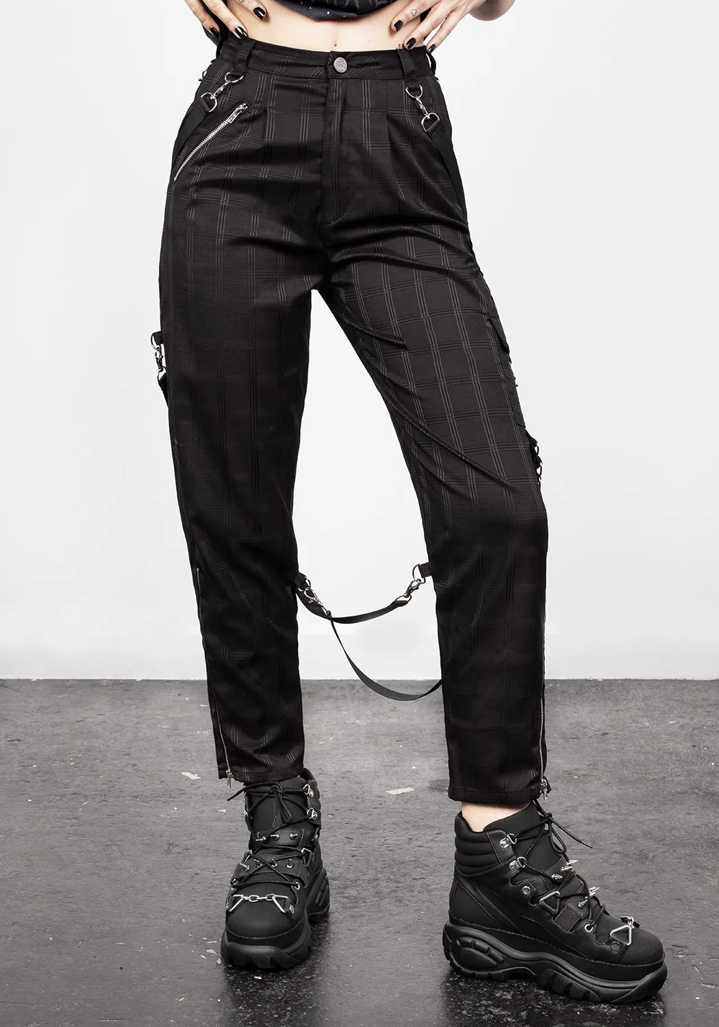 Mosh Strap Detail Trousers sold by Disturbia