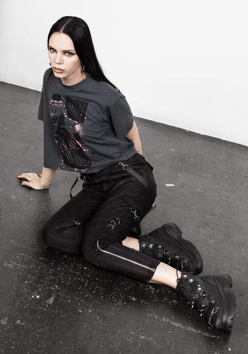 Mosh Strap Detail Trousers sold by Disturbia product image thumbnail 3