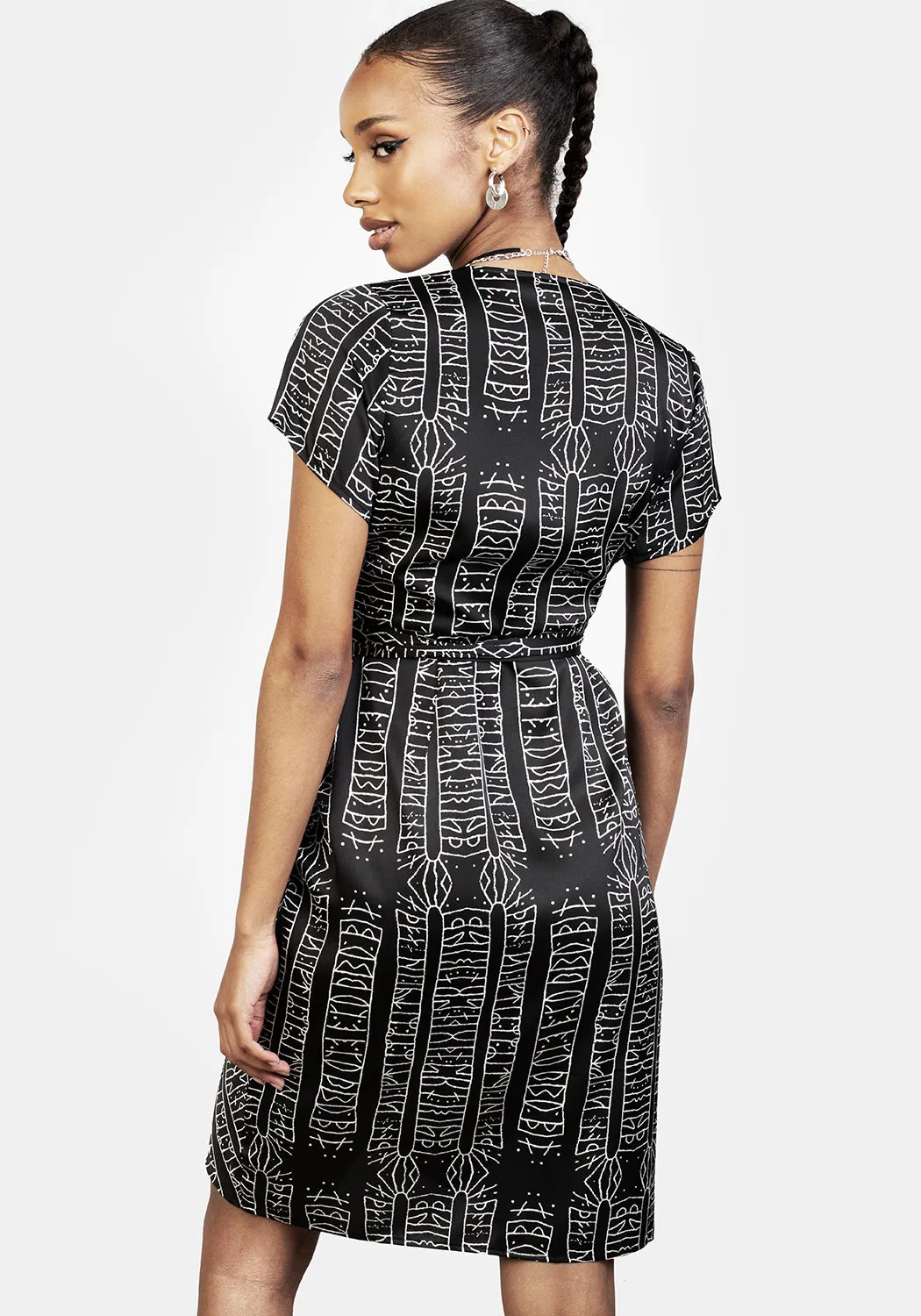 Runes Wrap Midi Dress sold by Disturbia product image thumbnail 3