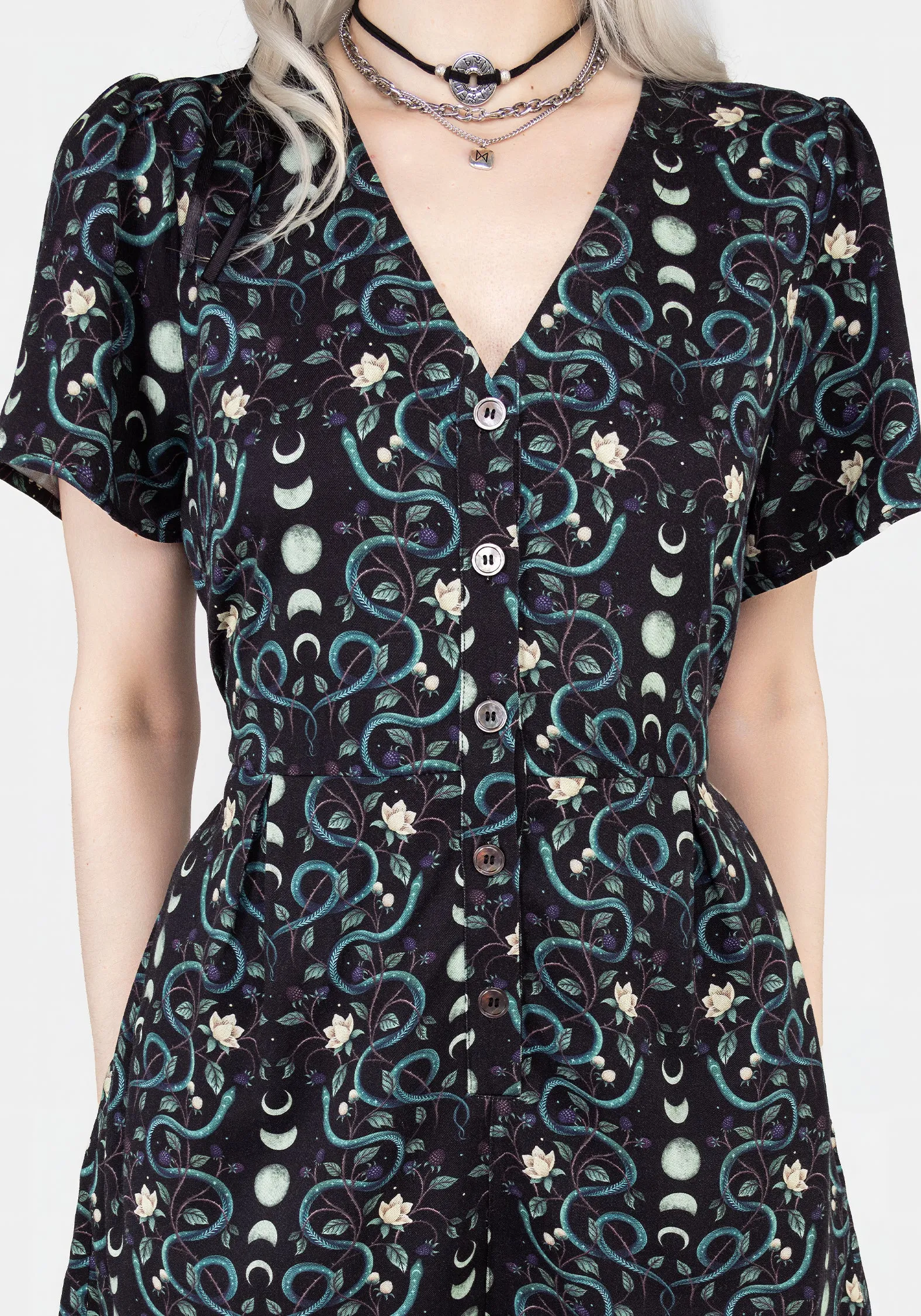 Pythia Button Up Playsuit sold by Disturbia product image thumbnail 3