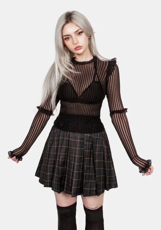 Mourning Ruffle Top sold by Disturbia