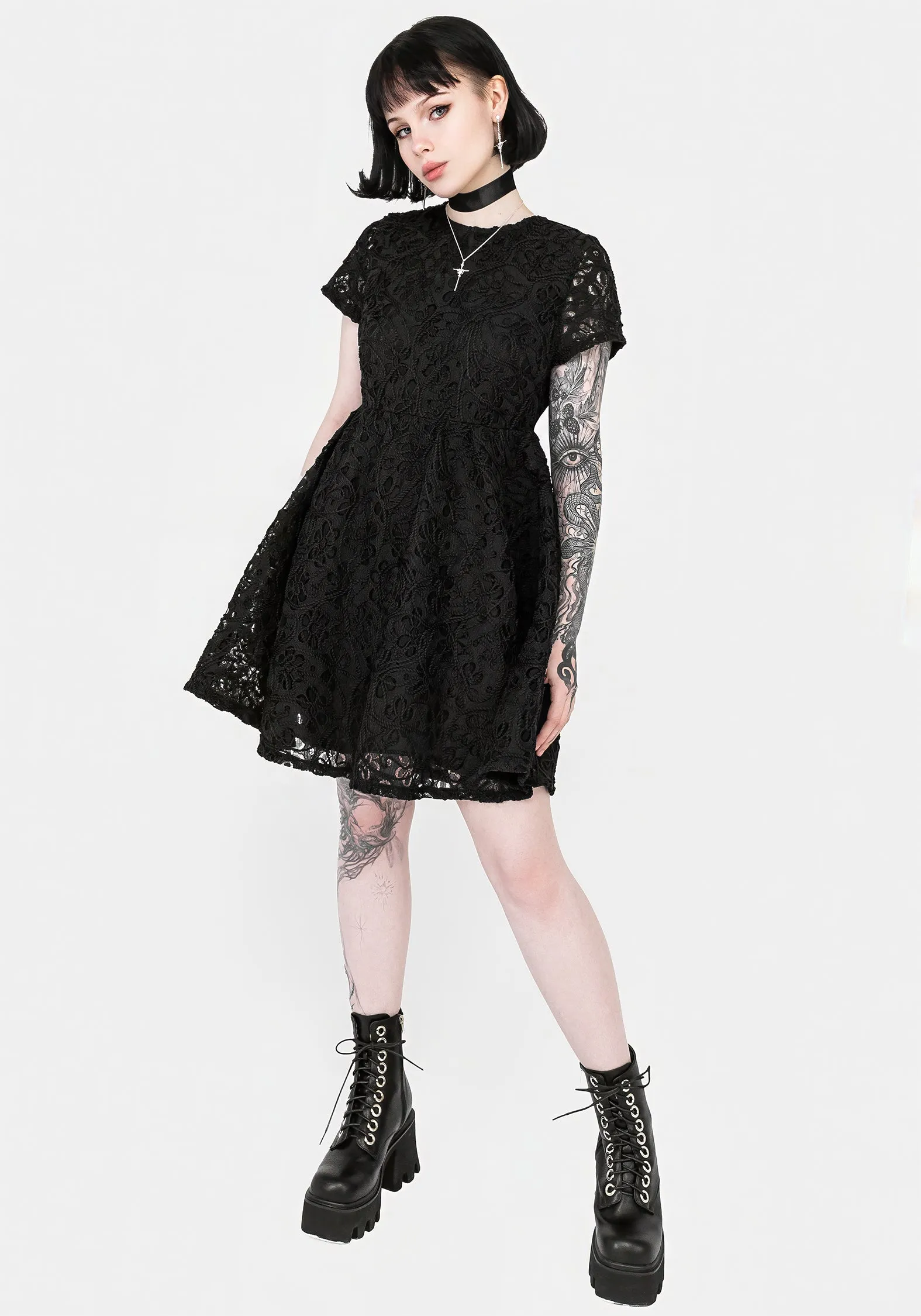 Maladie Mini Smock Dress sold by Disturbia product image thumbnail 4