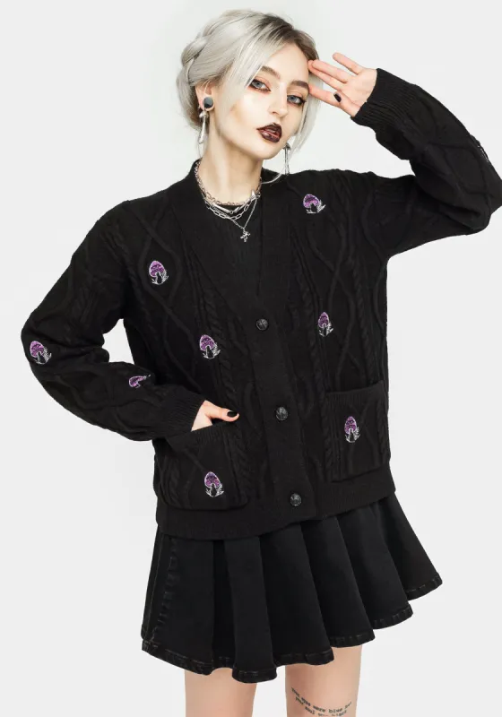 Revelation Mushroom Knit Cardigan sold by Disturbia