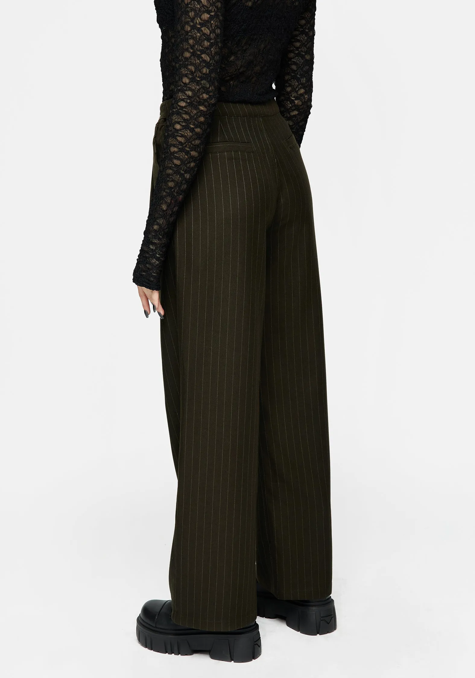 Payoff Wide Leg Tailored Trousers sold by Disturbia product image thumbnail 3