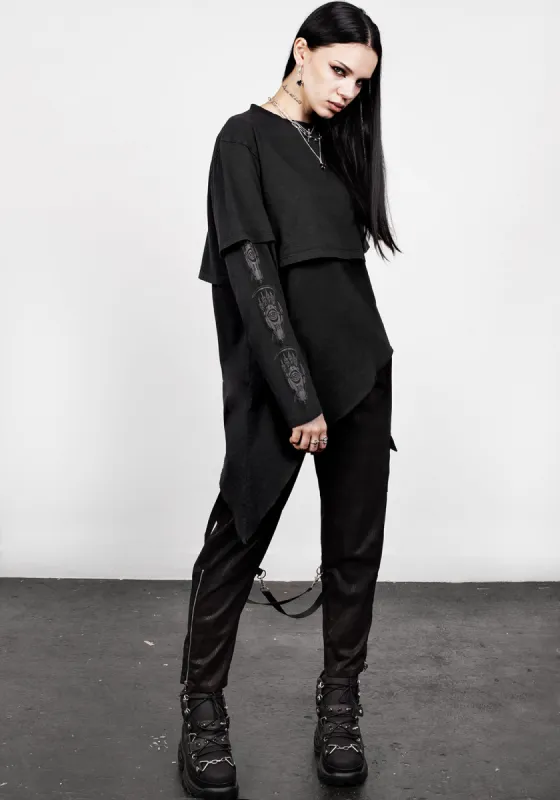 Path Of Light Layered Long Sleeve T-shirt sold by Disturbia