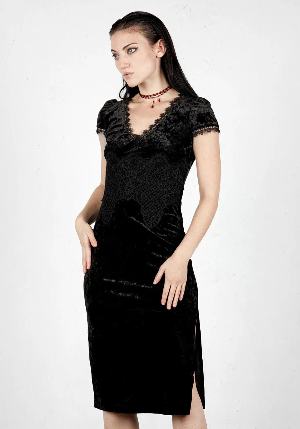 Serenity Velvet Midi Dress sold by Disturbia product image thumbnail 4
