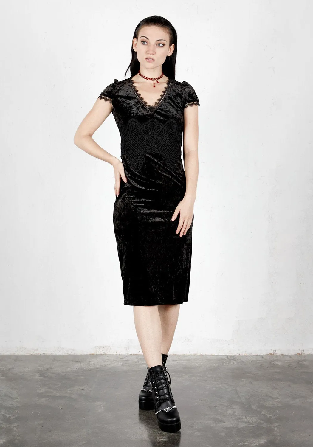 Serenity Velvet Midi Dress sold by Disturbia product image thumbnail 2