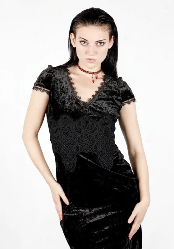 Serenity Velvet Midi Dress made by Disturbia