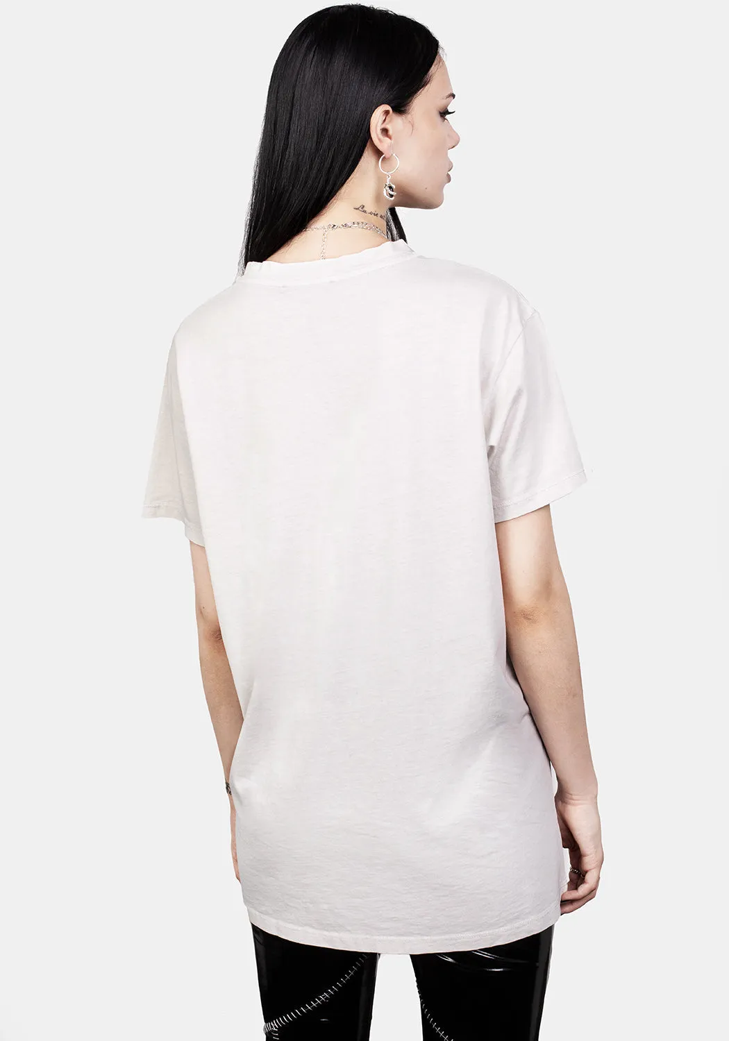 Sad Poets Vintage Off White Washed T-Shirt sold by Disturbia product image thumbnail 4
