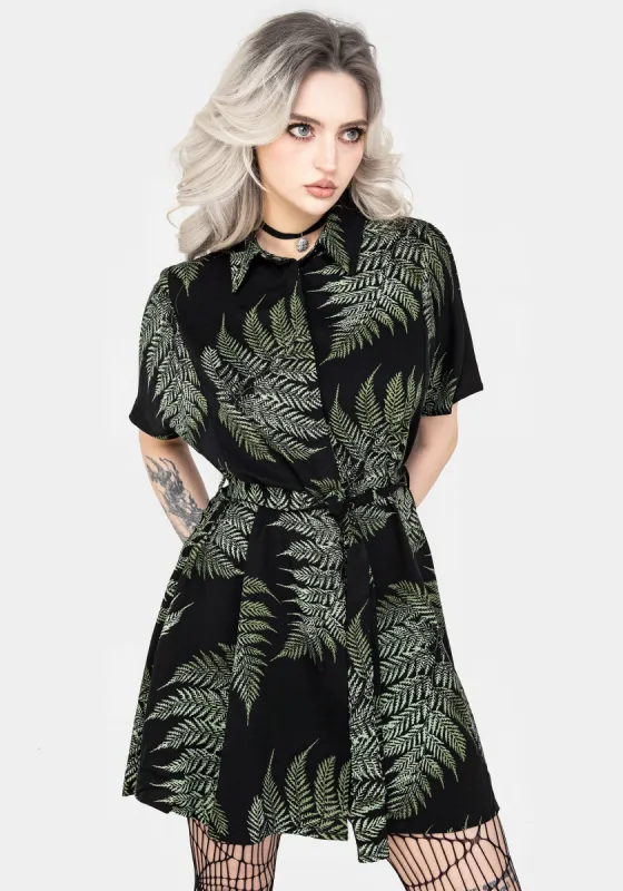 Fern Mini Shirt Dress sold by Disturbia