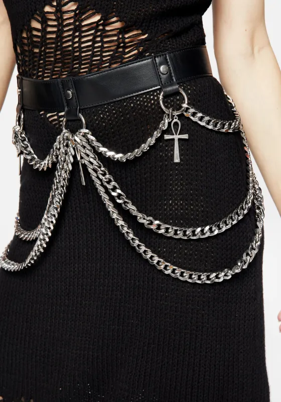 Neith Ankh Charm Skirt Belt sold by Disturbia