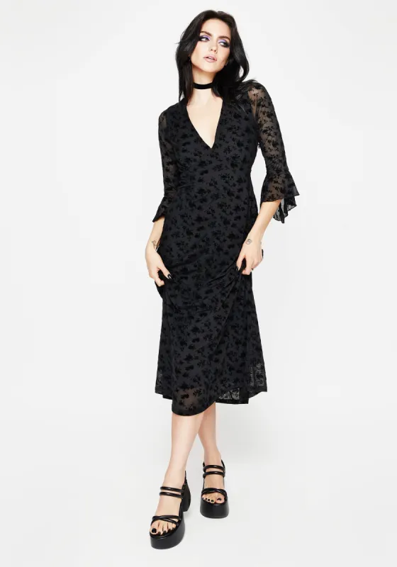 Conduit Floral Mesh Layered Midaxi Dress sold by Disturbia