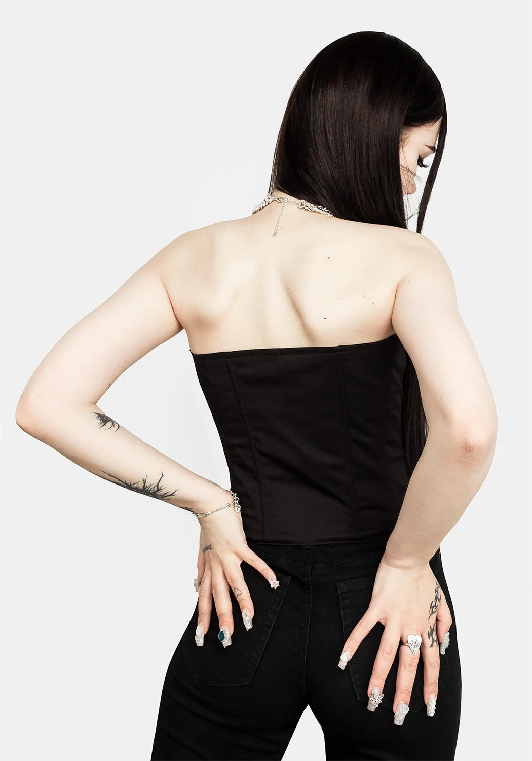 MORTICIA LACE-UP CORSET sold by Disturbia product image thumbnail 4