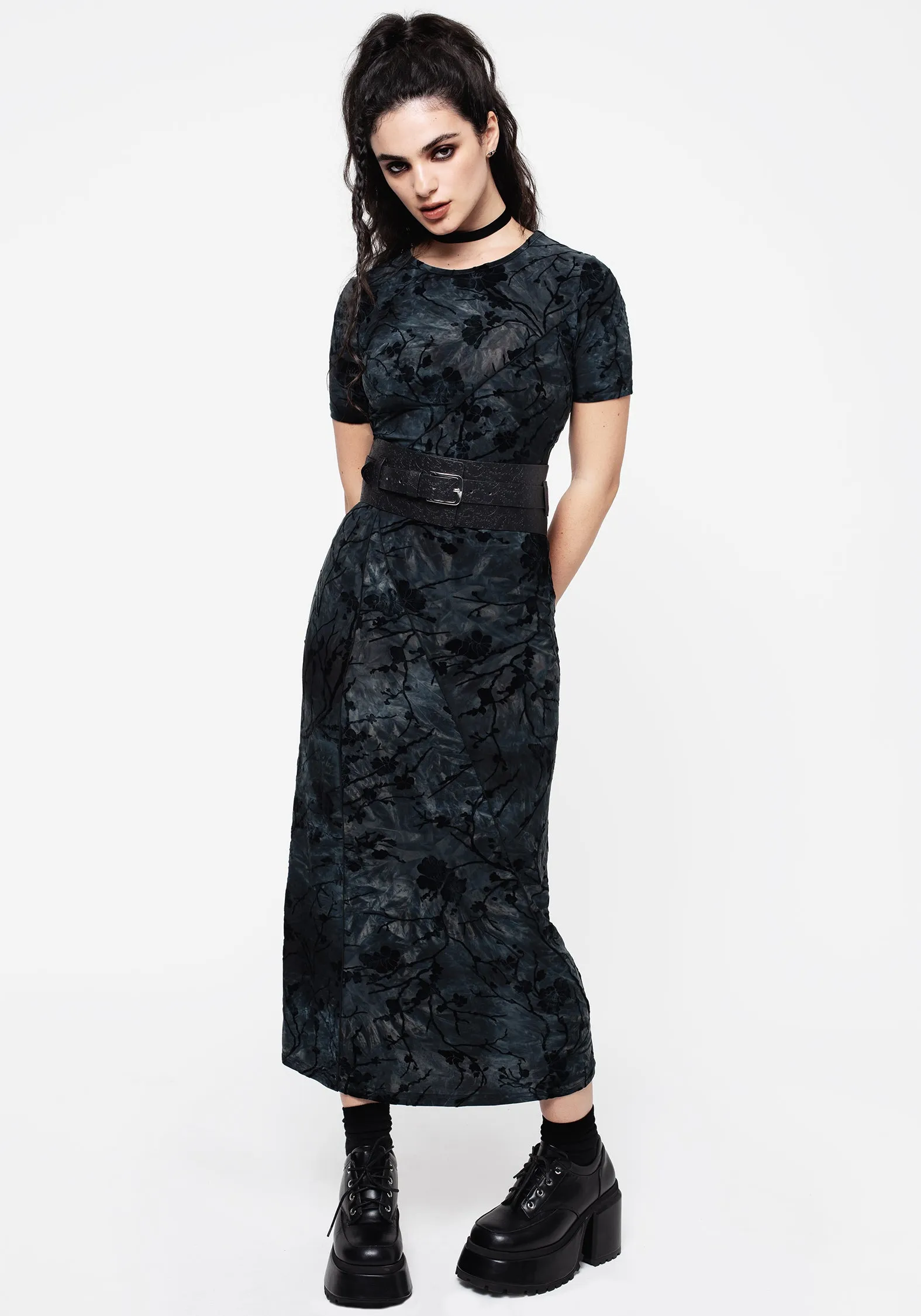 Bathory Floral Embossed Waist Belt sold by Disturbia product image thumbnail 4