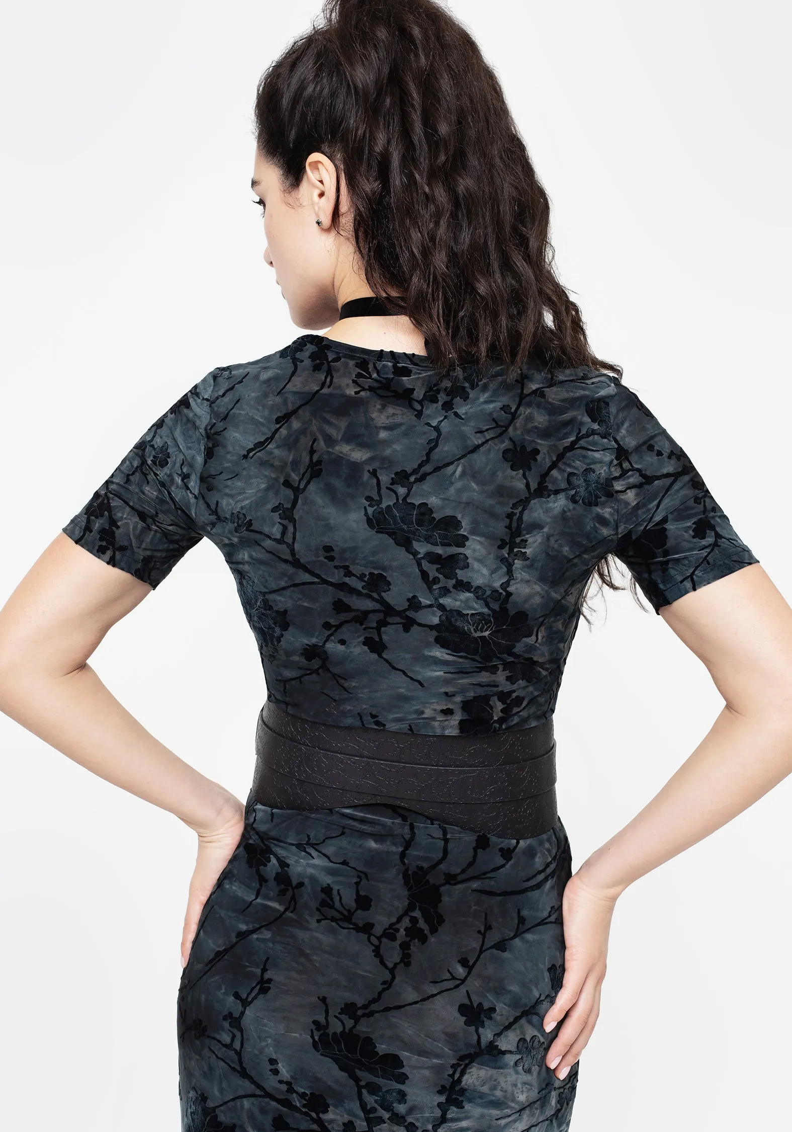 Bathory Floral Embossed Waist Belt sold by Disturbia product image thumbnail 3