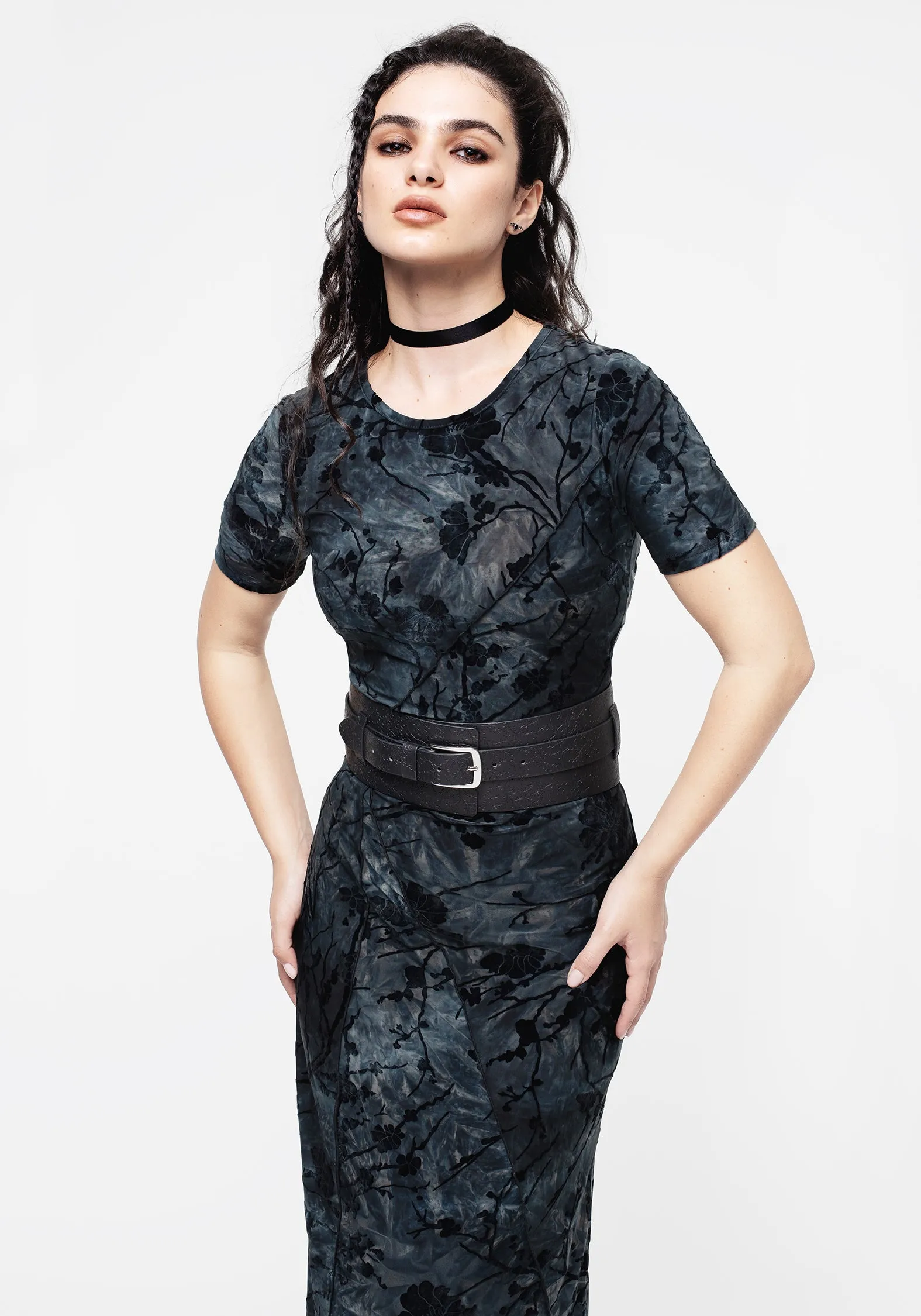 Bathory Floral Embossed Waist Belt sold by Disturbia product image thumbnail 5