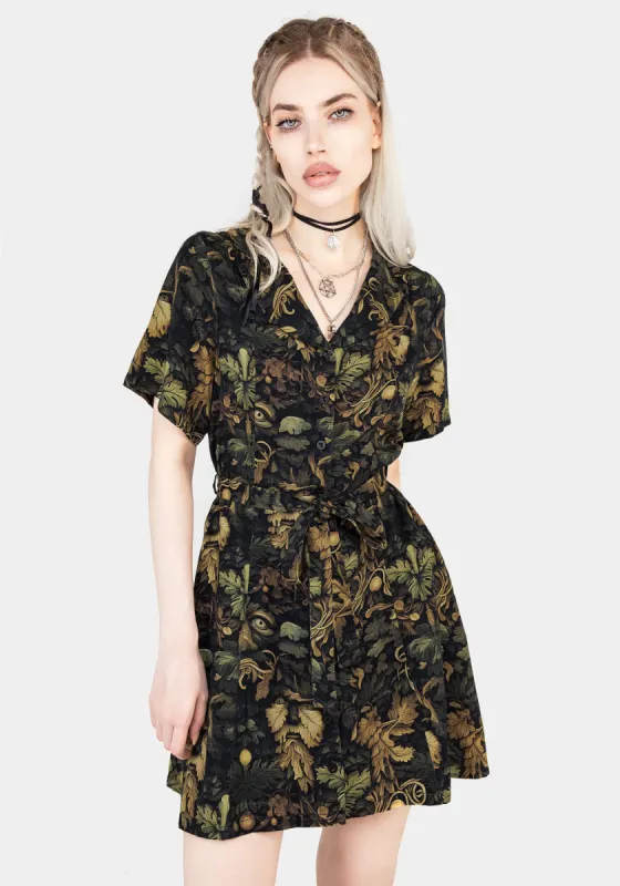 Rebirth Mini Shirt Dress sold by Disturbia