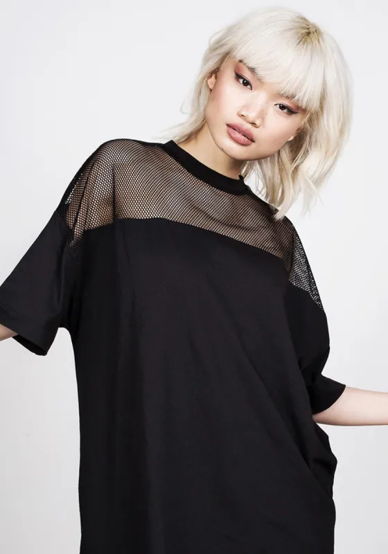 Mesh Oversized Tee sold by Disturbia