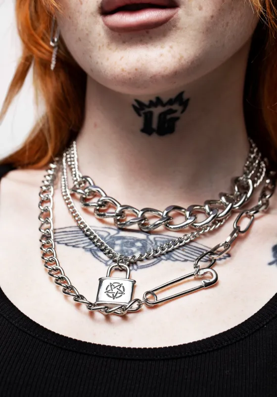 Morgelai Layered Chain Necklace sold by Disturbia