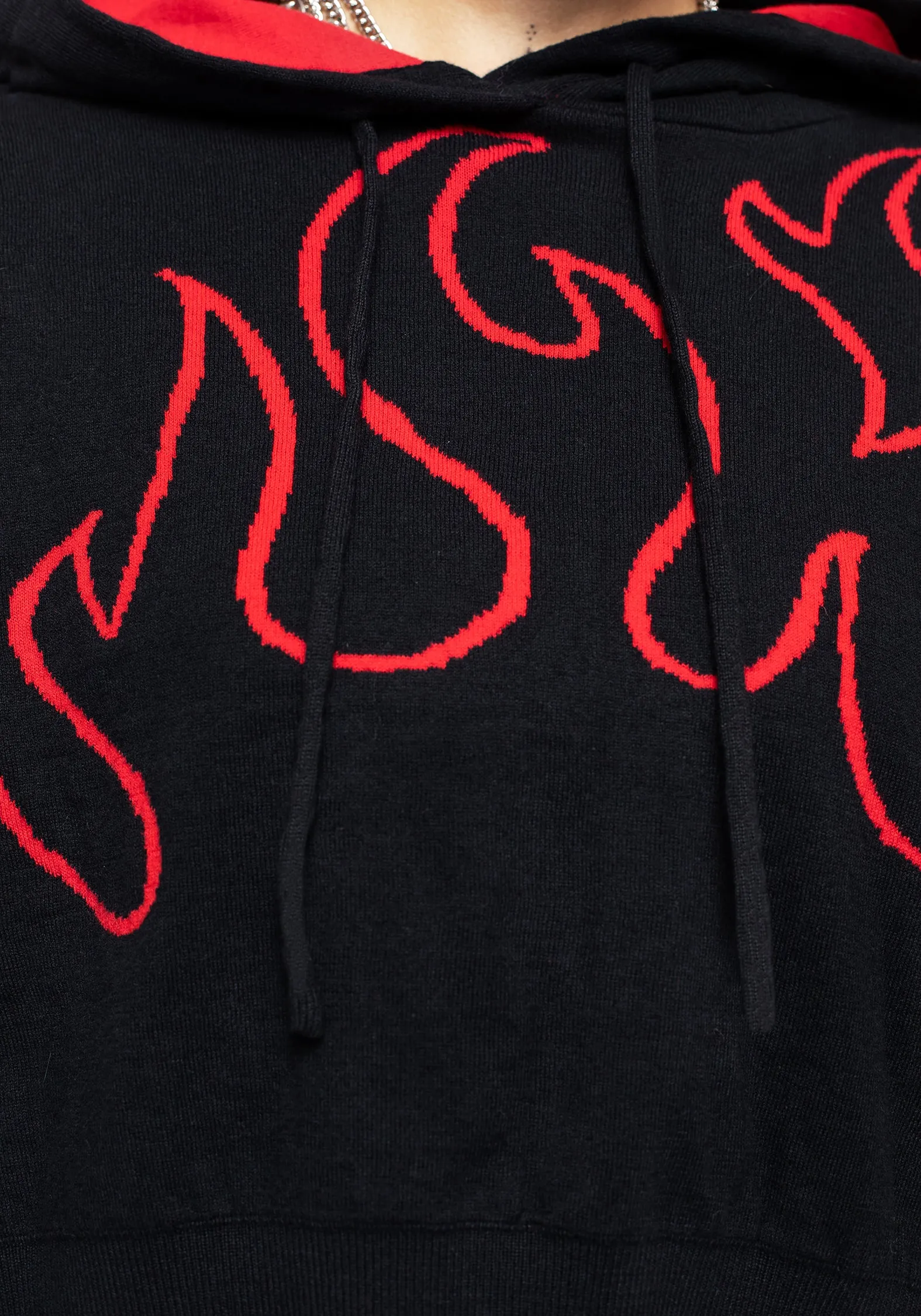 Blaze Crop Knit Hoody sold by Disturbia product image thumbnail 2