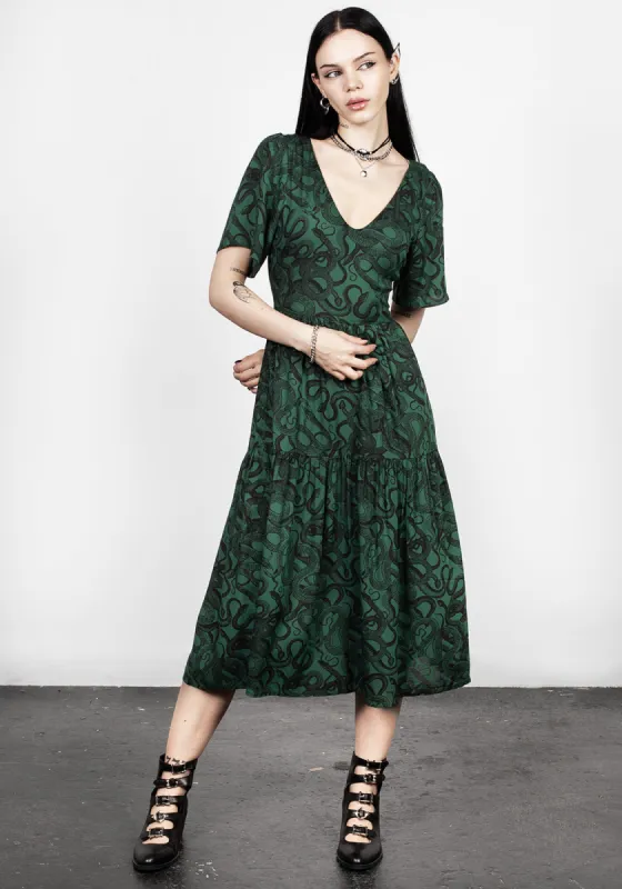 snake dress green Lime Green Snake Dress