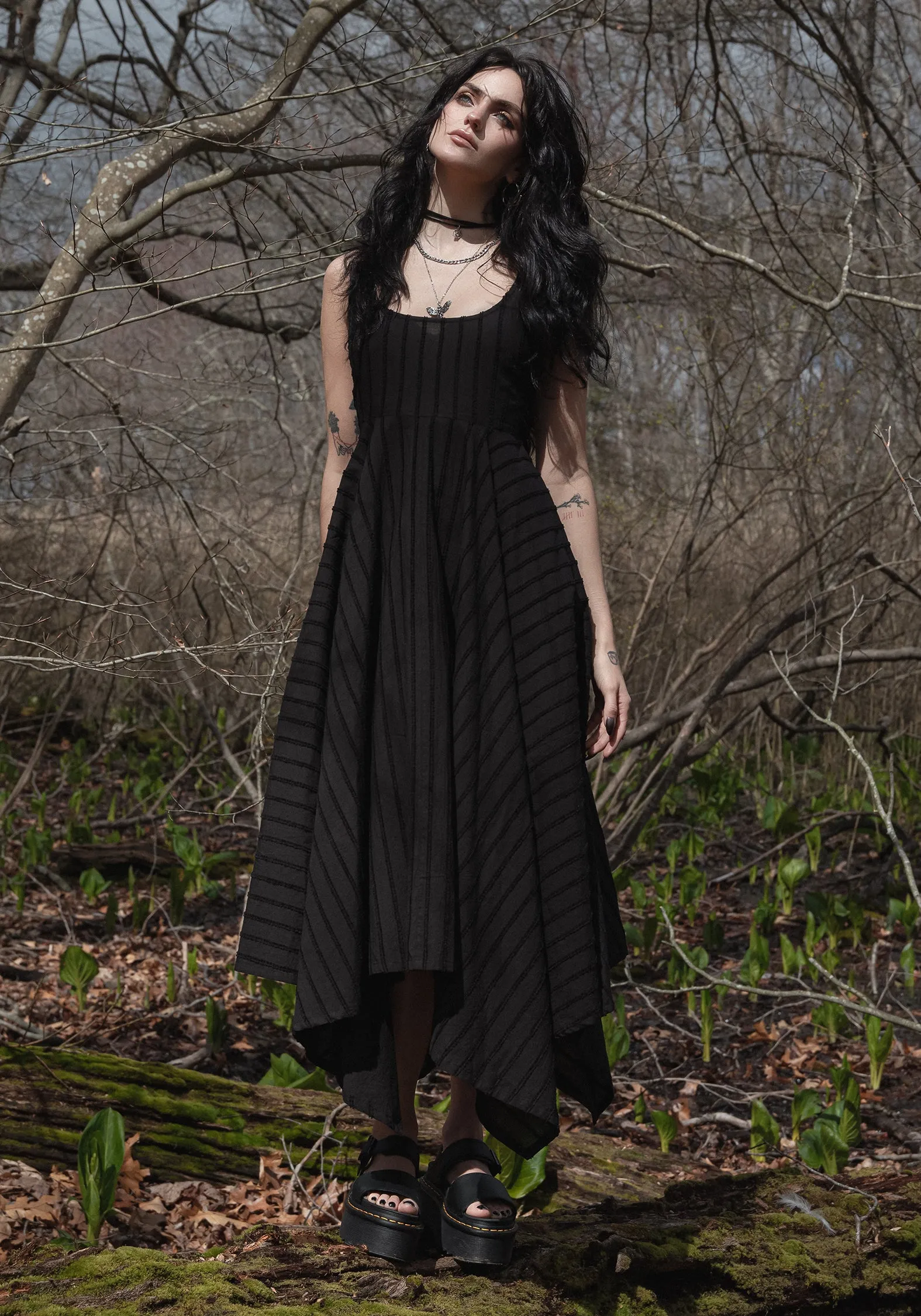 パーティードレス Mylene Handkerchief-Hem Knit Dress Blythe Handkerchief Hem Midaxi Dress | Parallel