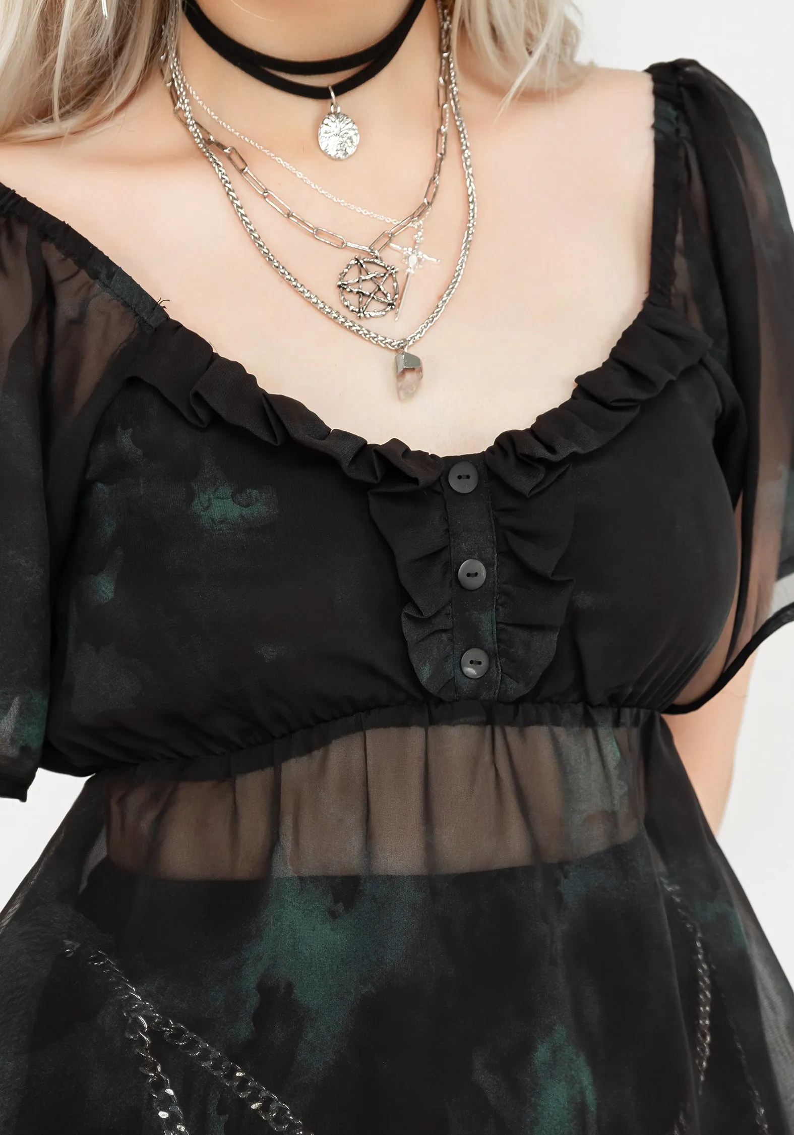 Lichen Chiffon Top sold by Disturbia product image thumbnail 2